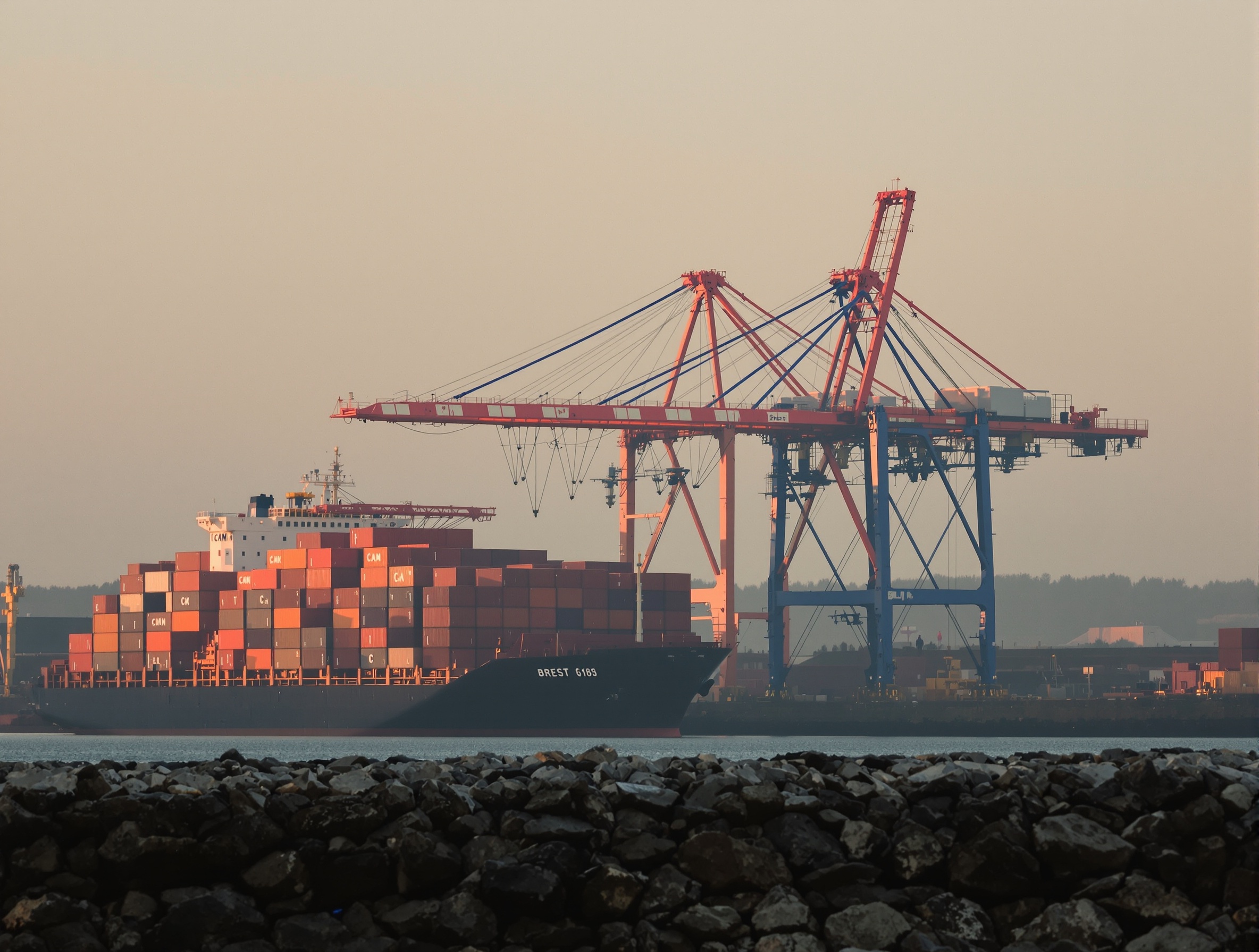 Brest commercial port working